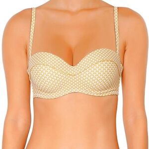 NWT Huit Women's Padded Cups Bandeau Underwire Bikini Top
